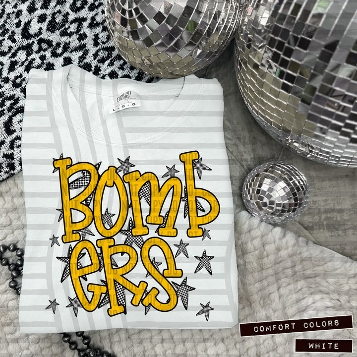 Yellow Staggered DTF Print