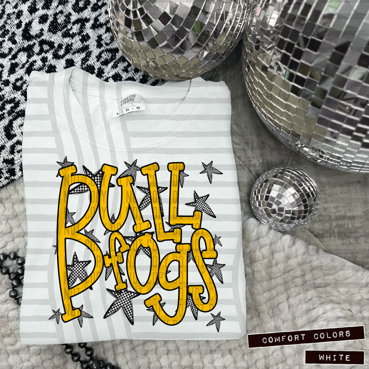 Yellow Staggered DTF Print