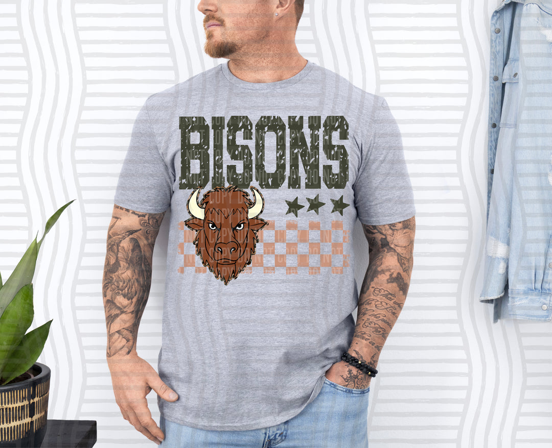 Camo Mascot Heads DTF Print