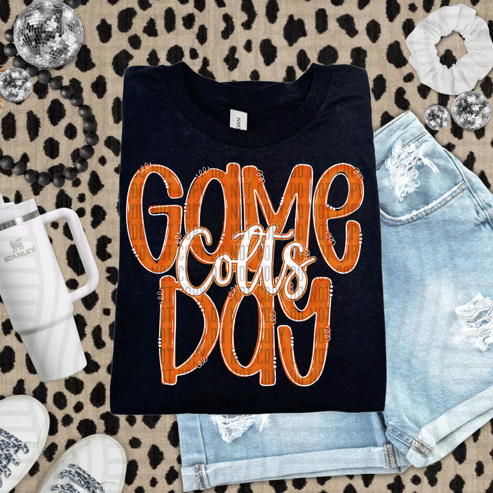 Doodle Gameday Burnt Orange DTF Print