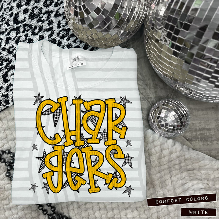 Yellow Staggered DTF Print