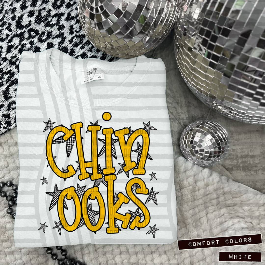 Yellow Staggered DTF Print