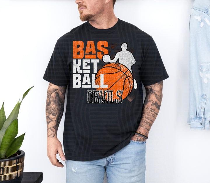 Basketball Grunge DTF Print