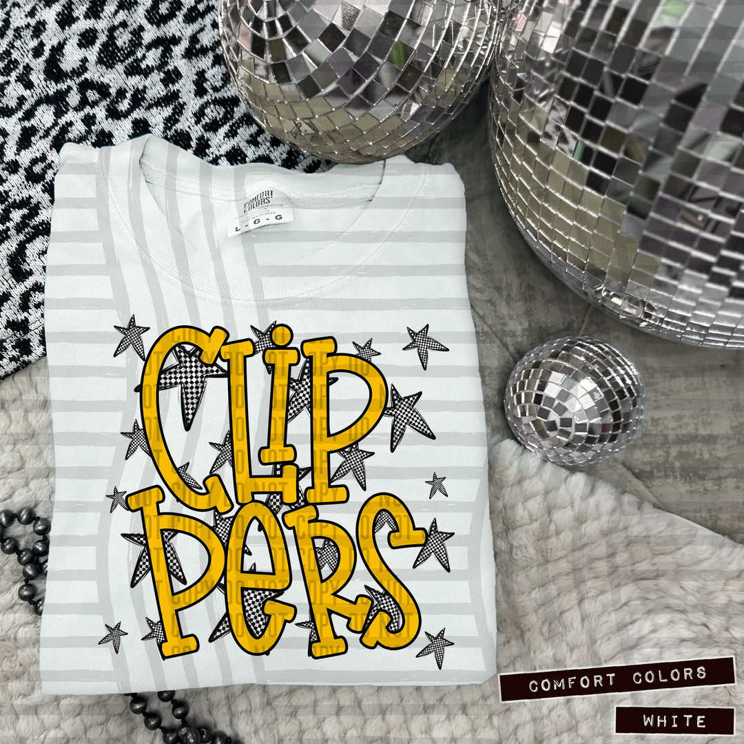 Yellow Staggered DTF Print