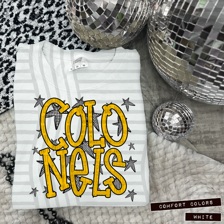 Yellow Staggered DTF Print