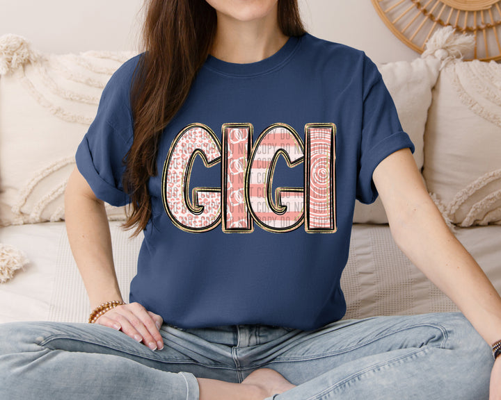 Apricot Mom Names DTF Print