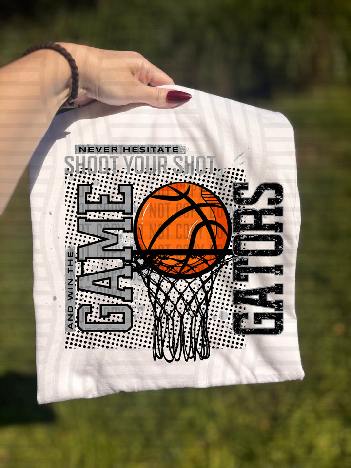 Never Hesitate Basketball DTF Print