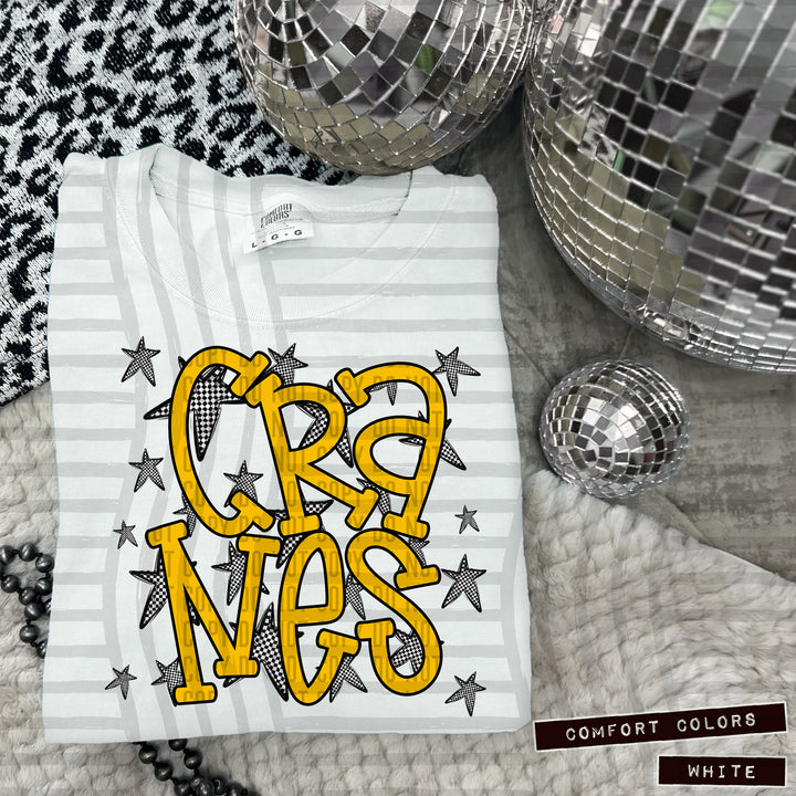 Yellow Staggered DTF Print