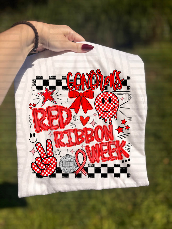 Red Ribbon DTF Print