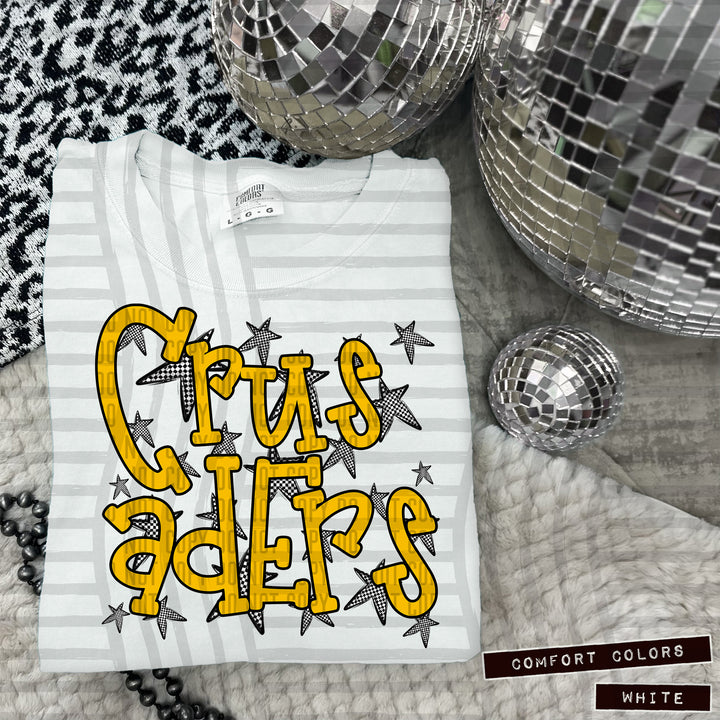 Yellow Staggered DTF Print