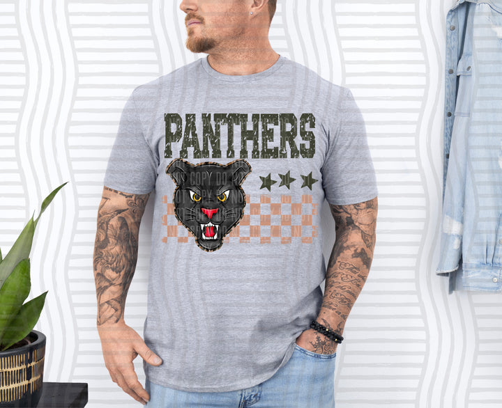 Camo Mascot Heads DTF Print