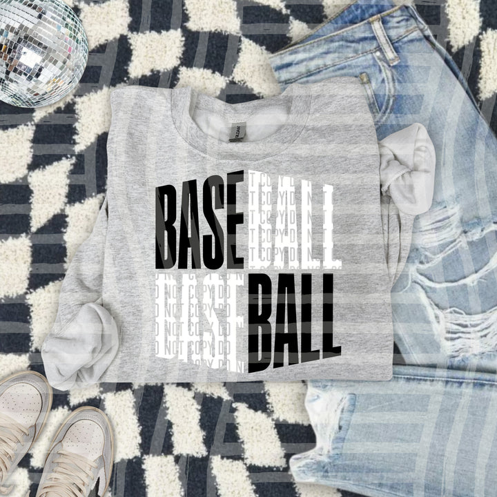 Baseball Word Art DTF Print