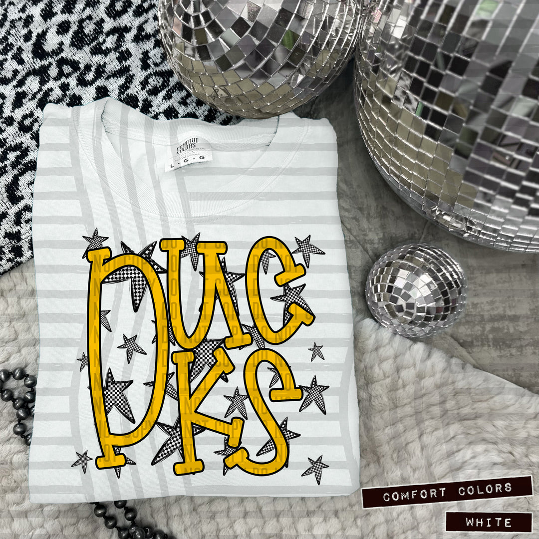 Yellow Staggered DTF Print