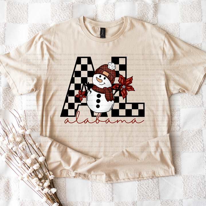 Snowman States DTF Print