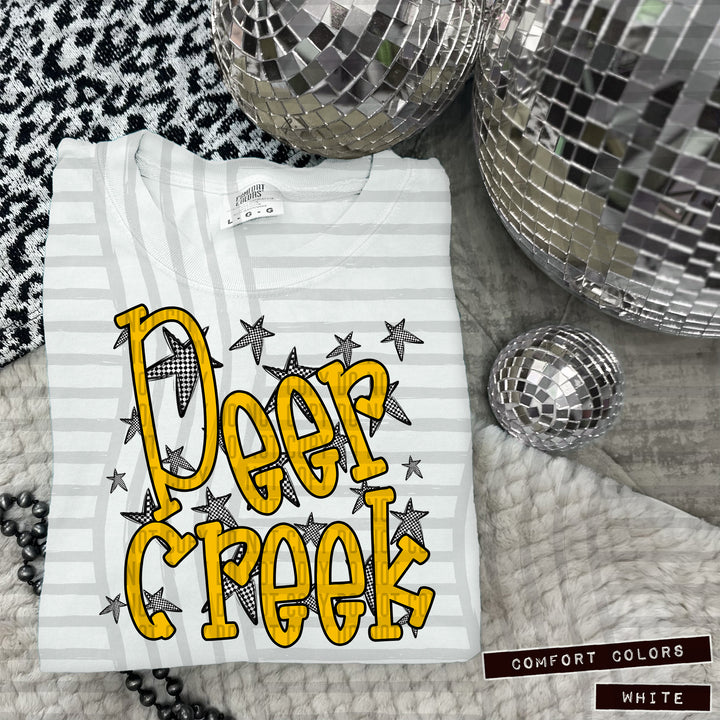 Yellow Staggered DTF Print