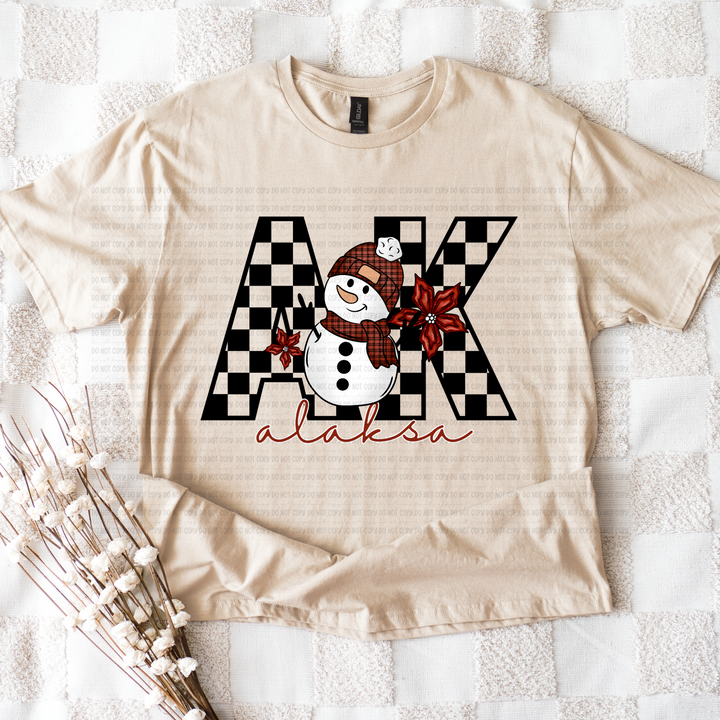 Snowman States DTF Print