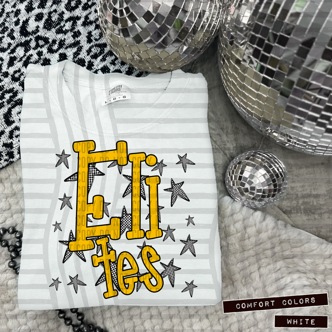 Yellow Staggered DTF Print