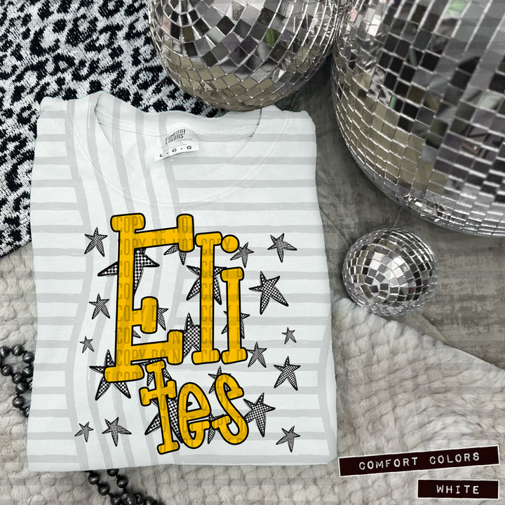 Yellow Staggered DTF Print