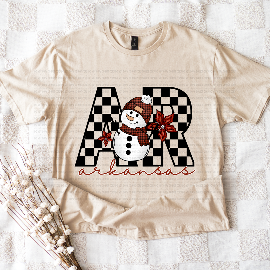 Snowman States DTF Print