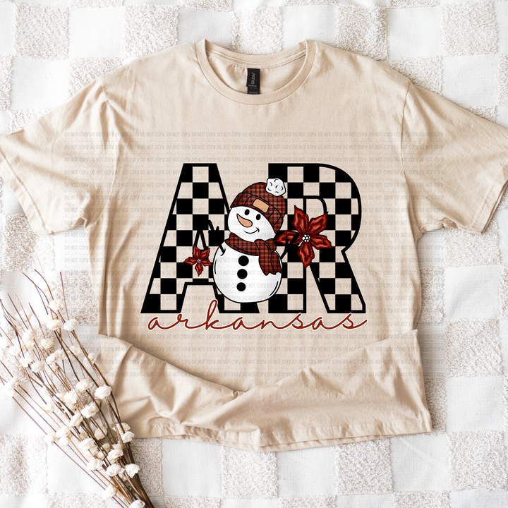 Snowman States DTF Print