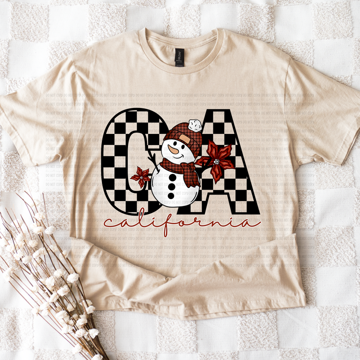 Snowman States DTF Print