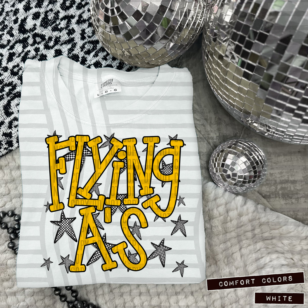 Yellow Staggered DTF Print