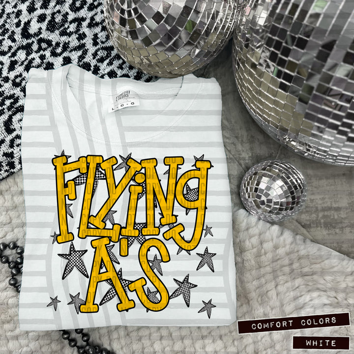 Yellow Staggered DTF Print