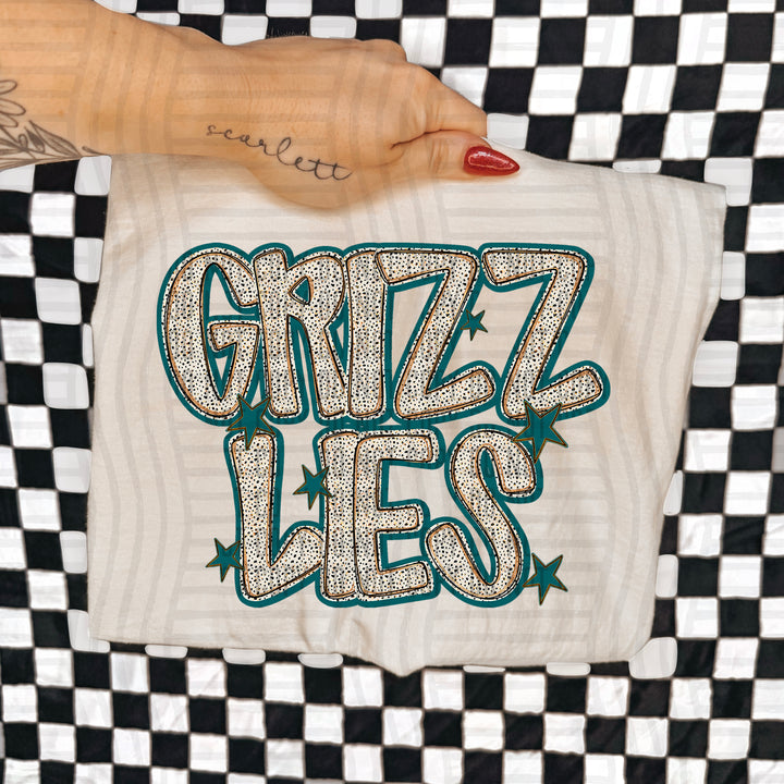 Teal Dotty DTF Print