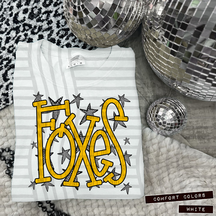 Yellow Staggered DTF Print