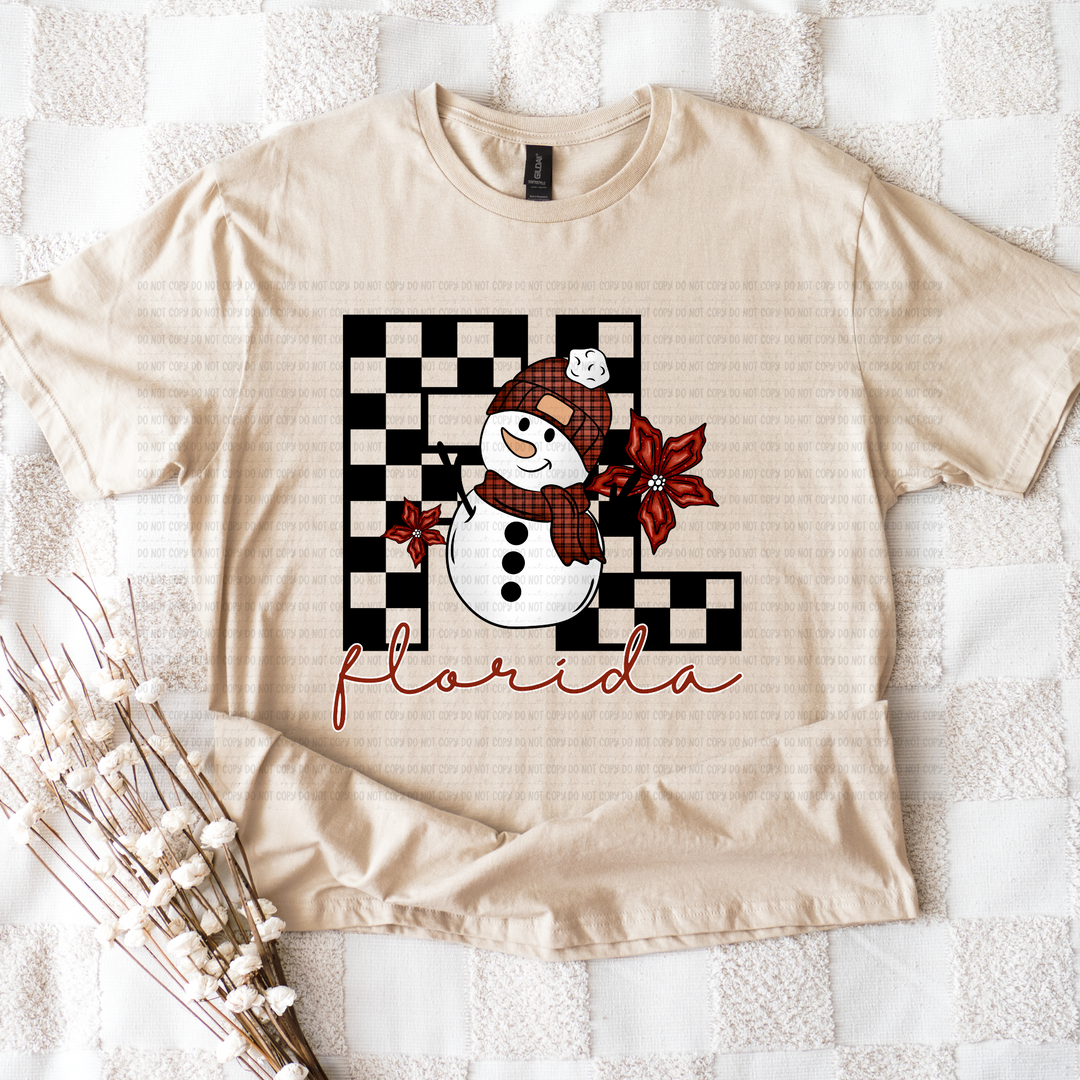 Snowman States DTF Print