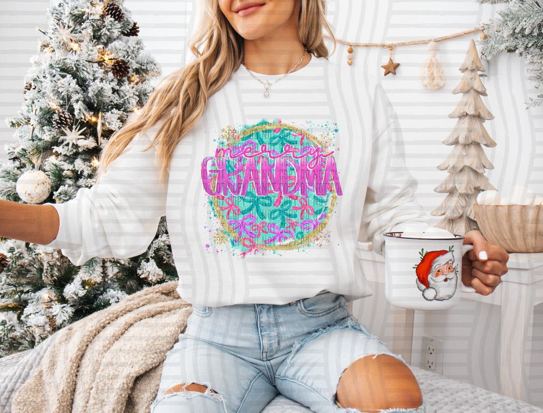 Snowflake Bow Names DTF Print