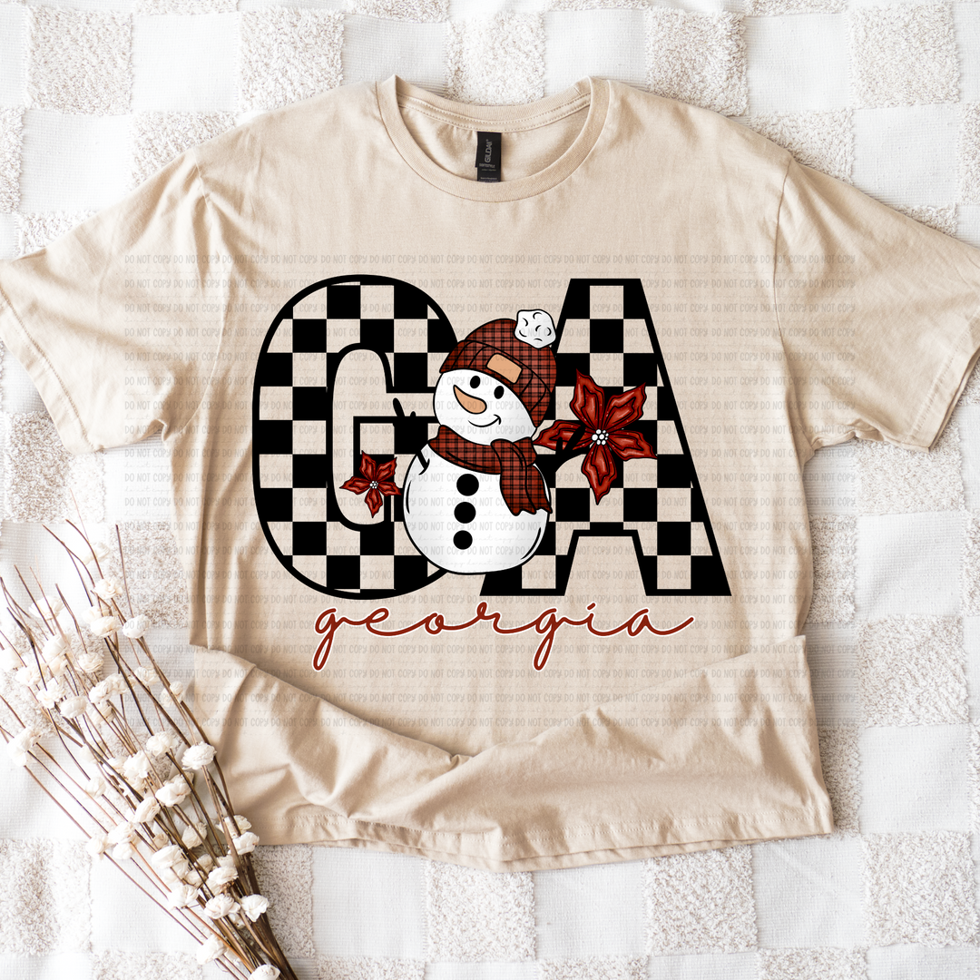 Snowman States DTF Print