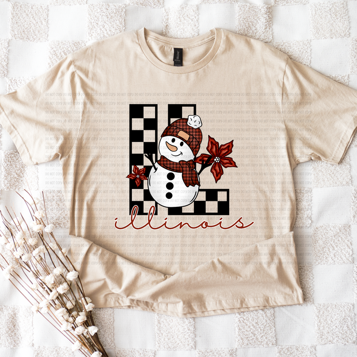 Snowman States DTF Print