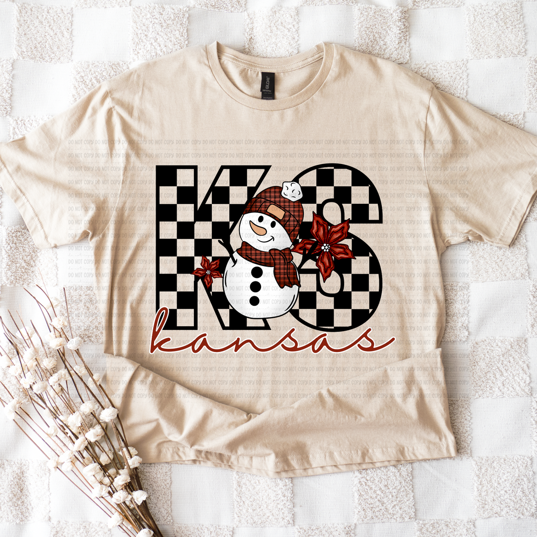 Snowman States DTF Print