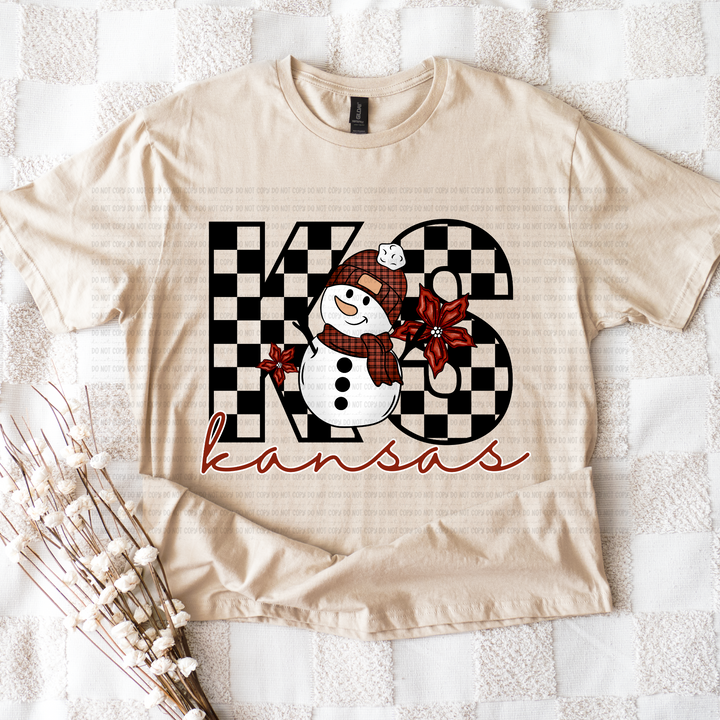 Snowman States DTF Print