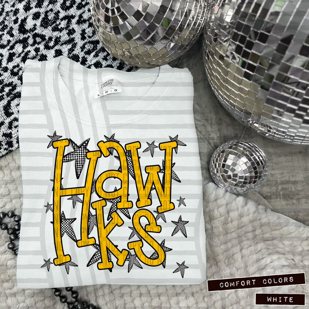 Yellow Staggered DTF Print