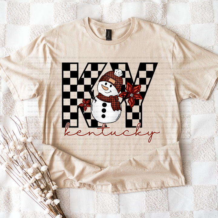 Snowman States DTF Print