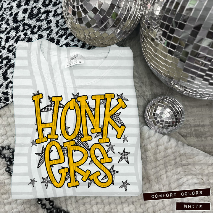 Yellow Staggered DTF Print