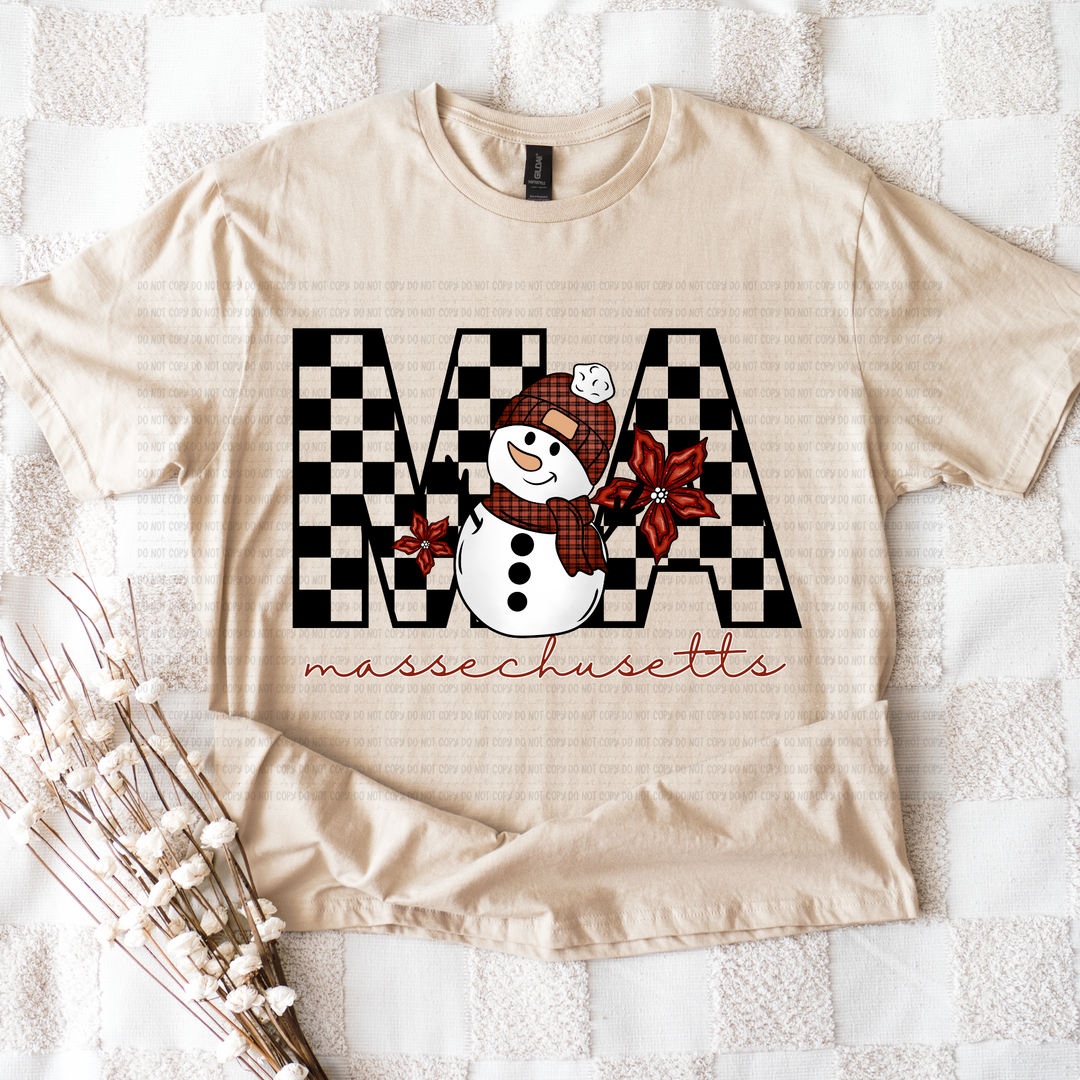 Snowman States DTF Print