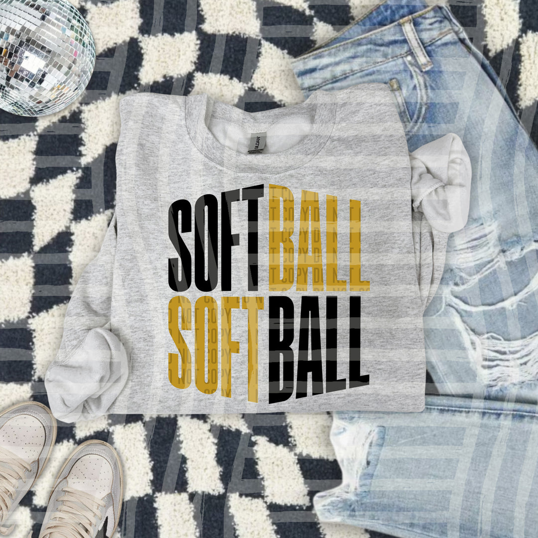 Softball Word Art DTF Print