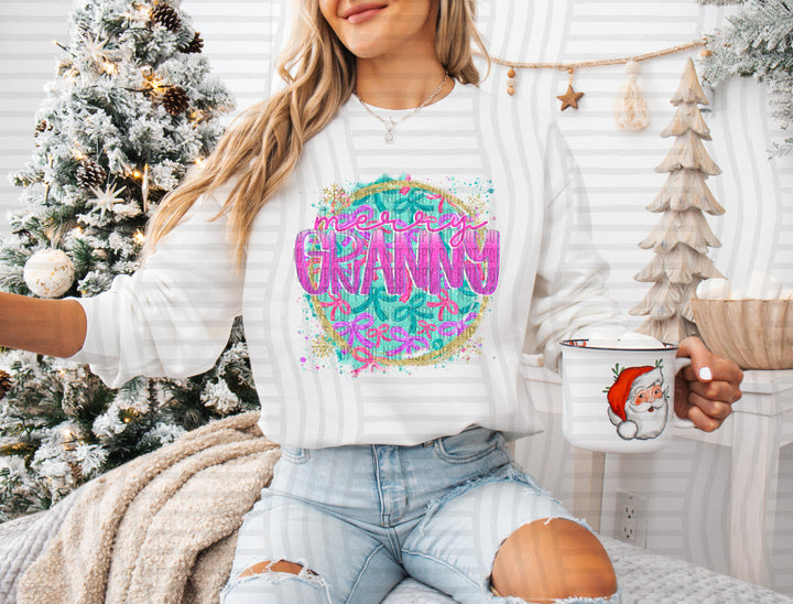 Snowflake Bow Names DTF Print