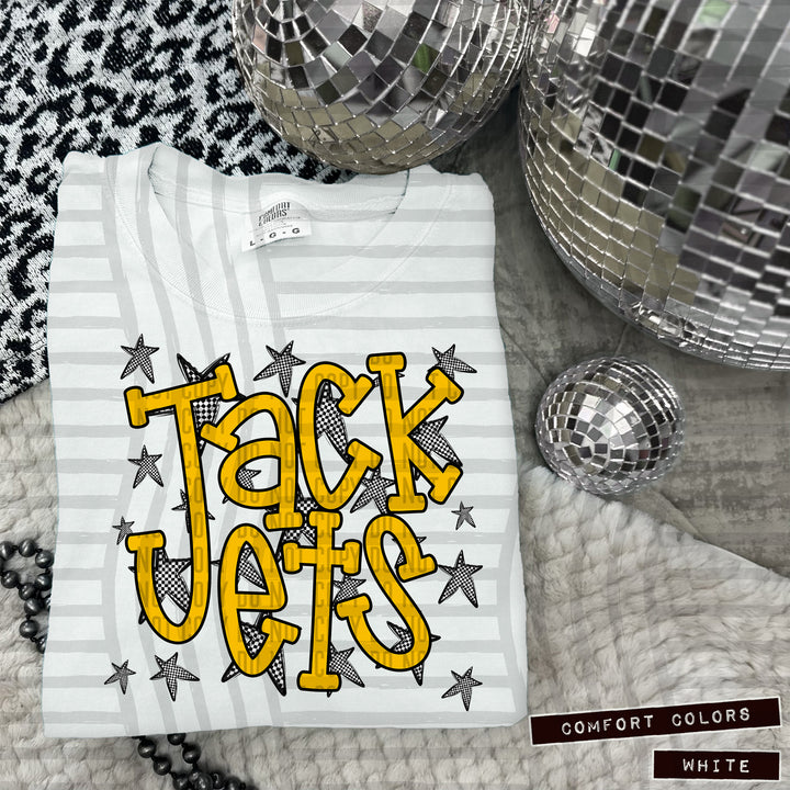 Yellow Staggered DTF Print