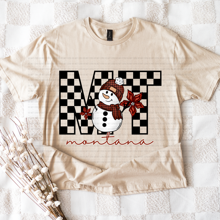 Snowman States DTF Print