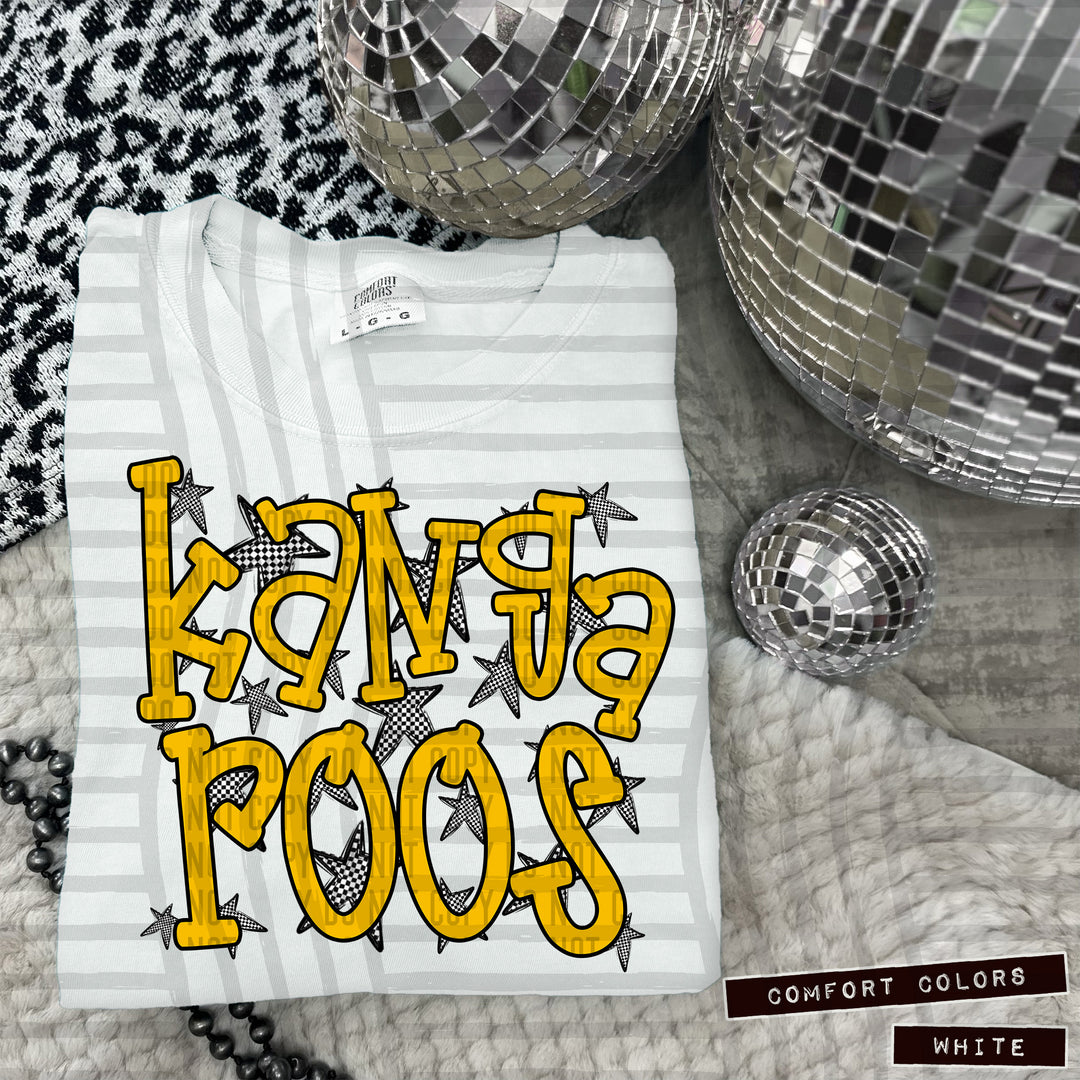 Yellow Staggered DTF Print