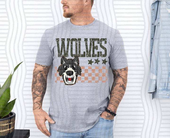 Camo Mascot Heads DTF Print