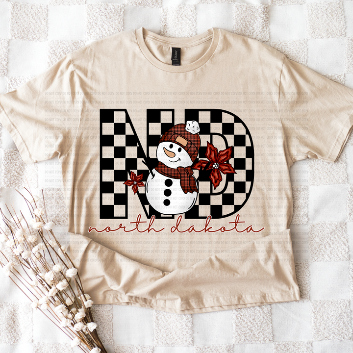 Snowman States DTF Print