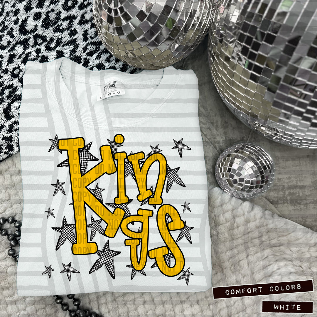 Yellow Staggered DTF Print