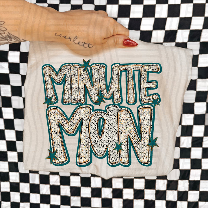 Teal Dotty DTF Print