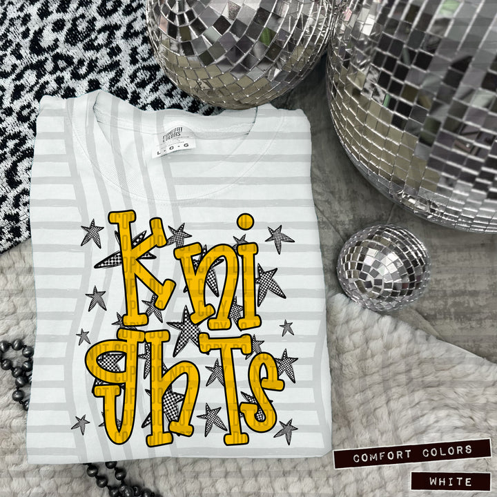 Yellow Staggered DTF Print