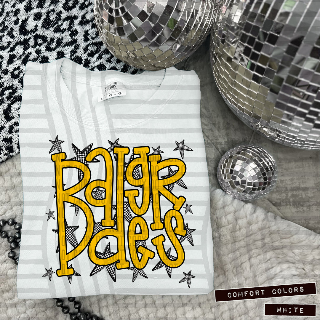 Yellow Staggered DTF Print